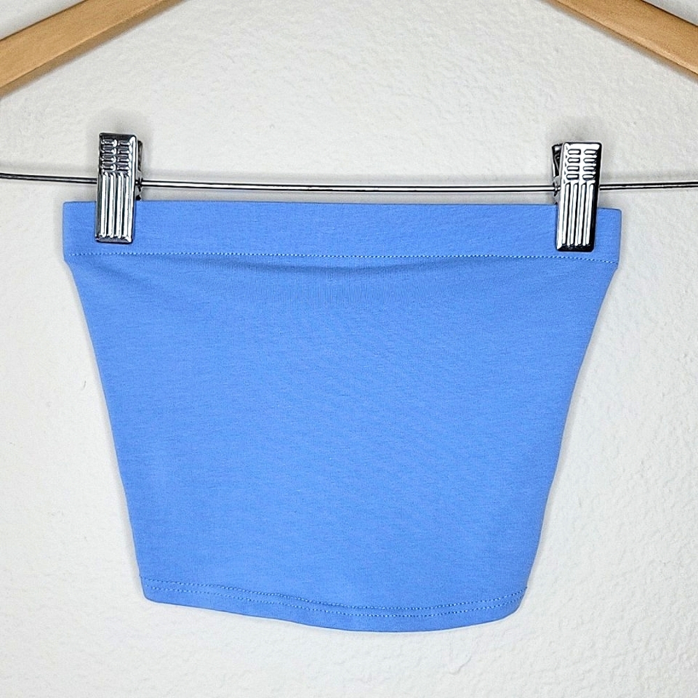 H&M Divided Blue Black Casual Tube Tops size Girls XXS Summer Tank Strapless - Picture 2 of 9